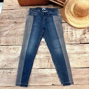 Kensie Two Tone‎ Released Hem Cropped Skinny Jeans N470